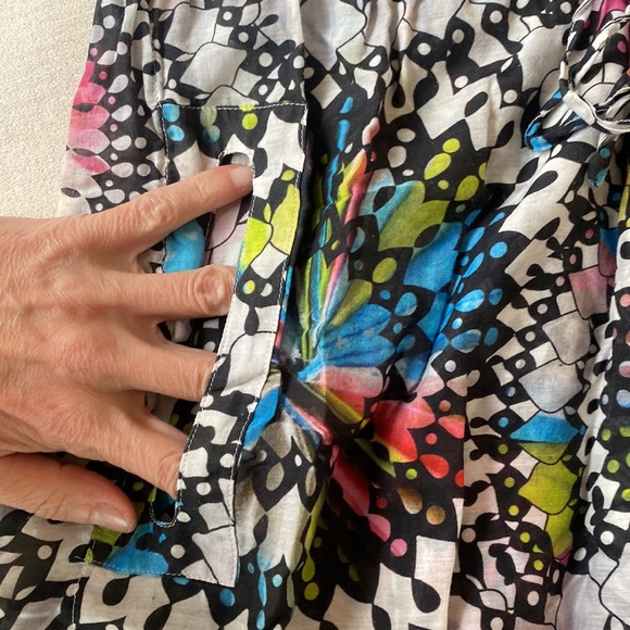 Matthew Williamson silk blend beach cover up, very colorful, multi, size 12 - Picture 12 of 15